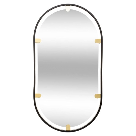 Peegel 'Oval' must 75x40cm